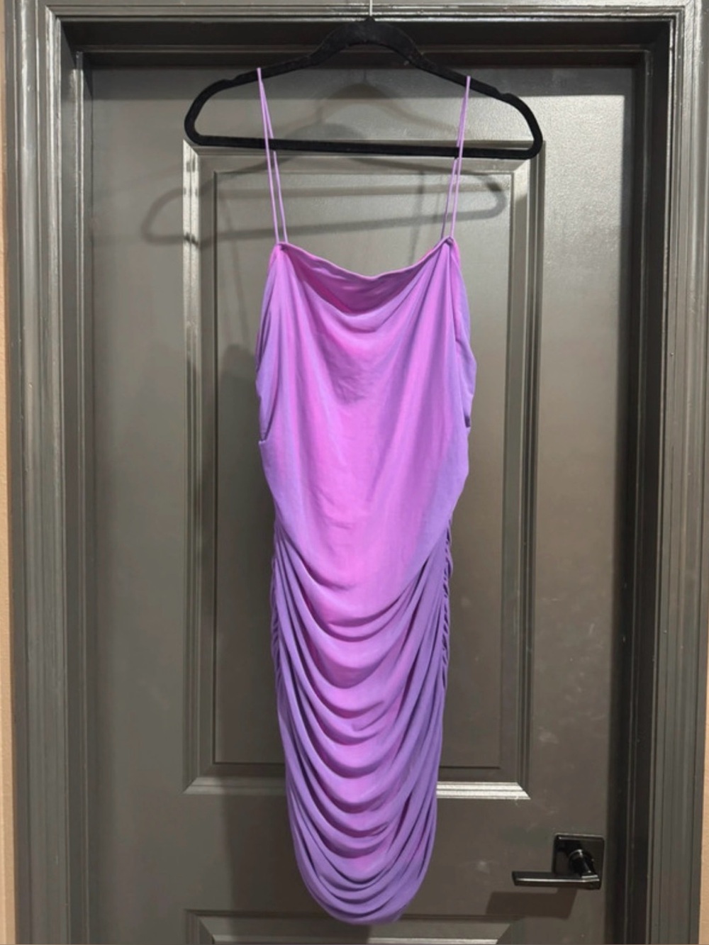 Purple midi dress